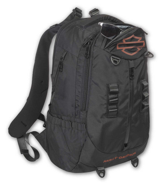Harley-Davidson® Oil Slick Bar & Shield Logo High-Density Backpack - Rugged Black