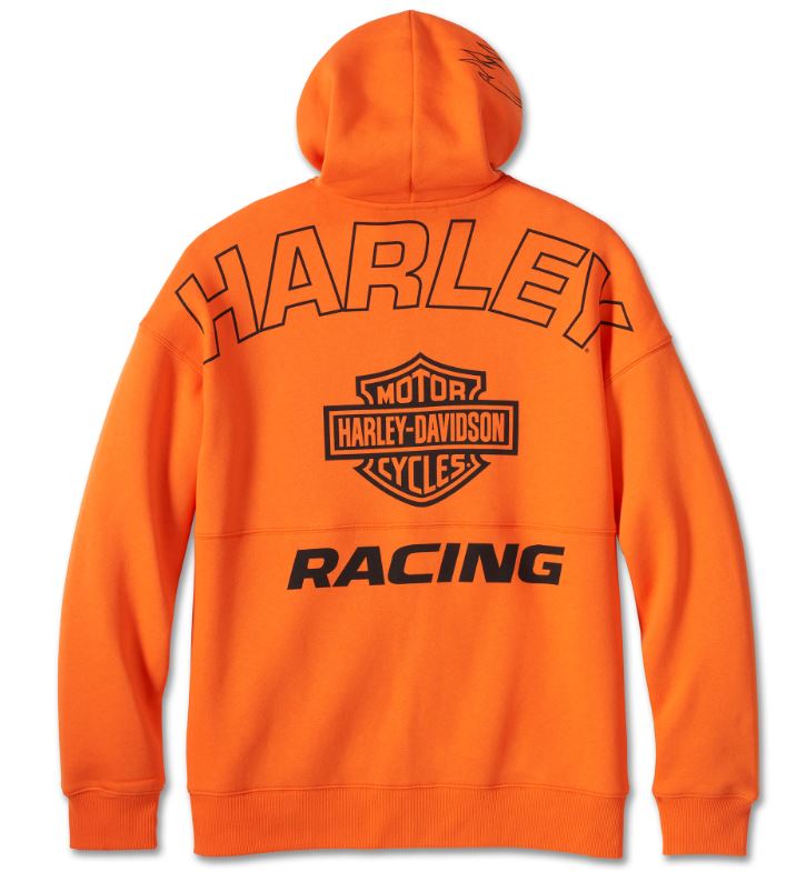 Men's Screamin' Eagle Zip-Up Hoodie - Harley Orange