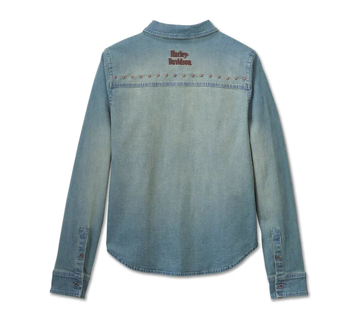 Harley-Davidson® Women's H-D Studded Denim Shirt