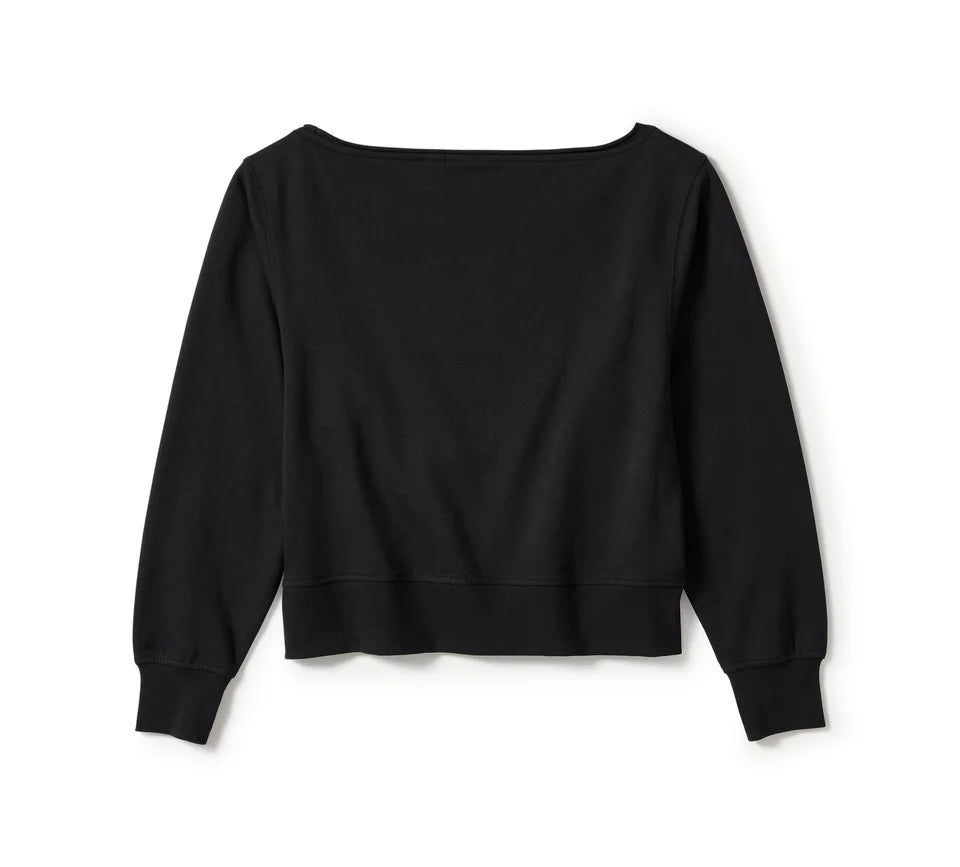 Women's Chrome Evo Off The Shoulder Crew - Harley Black/Island Fossil