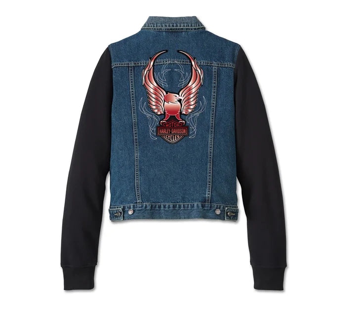 Women's Crimson Bird Jean Jacket