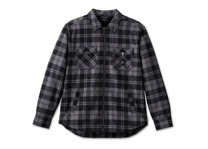 Men's Flying Eagle Zip-Up Flannel - Red Plaid (Copy)