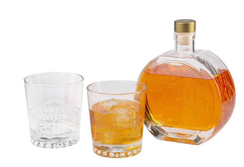 HARLEY-DAVIDSON 120TH ANNIVERSARY DECANTER SET