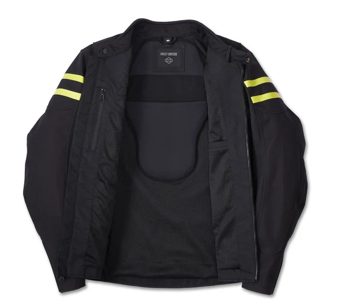 Men's Ovation 3-in-1 Textile Riding Jacket - Black Beauty & Wild Lime
