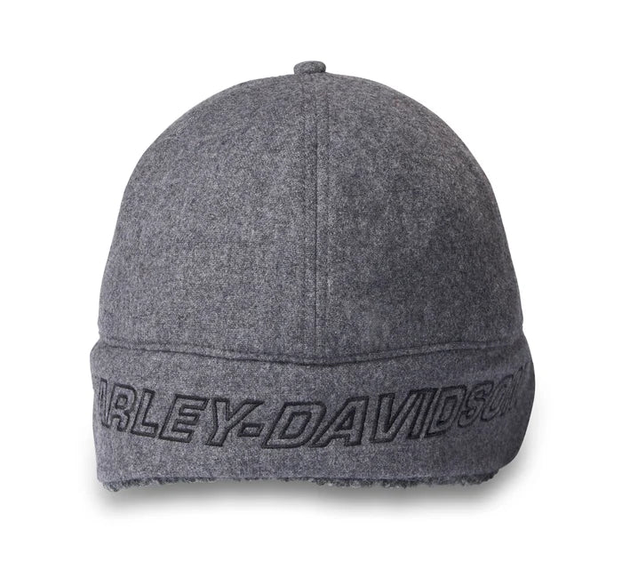 Willie G Skull Flap Hat - Medium Grey Heather