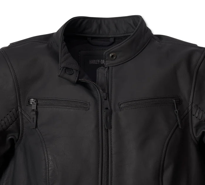 Women's Moxie Willie G Laced Leather Riding Jacket