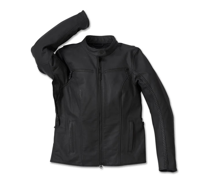 Women's Moxie Willie G Laced Leather Riding Jacket