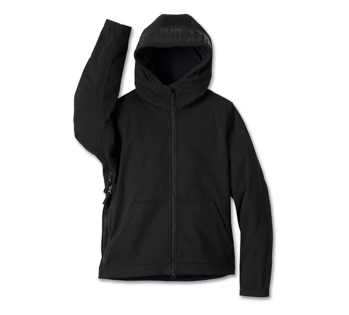 Women's Willie G Deflector 2.0 Hooded Riding Fleece - Black Beauty