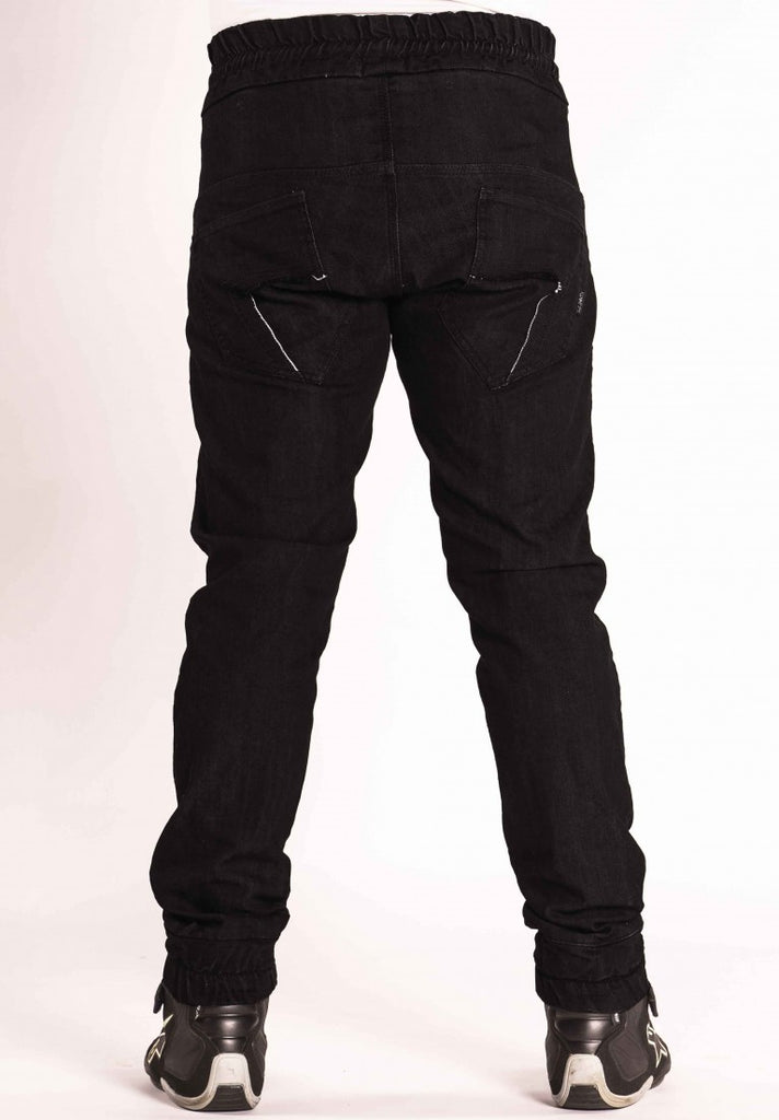 TKD JO-NATHAN STRETCH S/SKINNY BLK KEVLAR RIDING PANTS