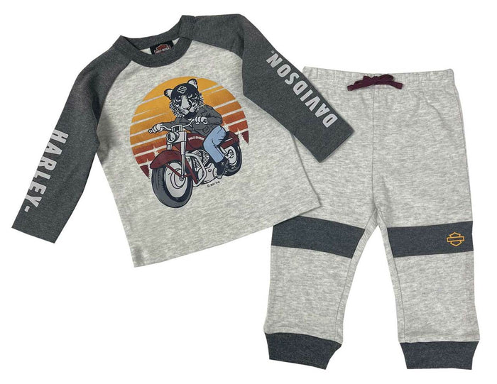 Harley-Davidson® Baby Boys' 2-Piece Knit Long Sleeve Tee - Pant Set