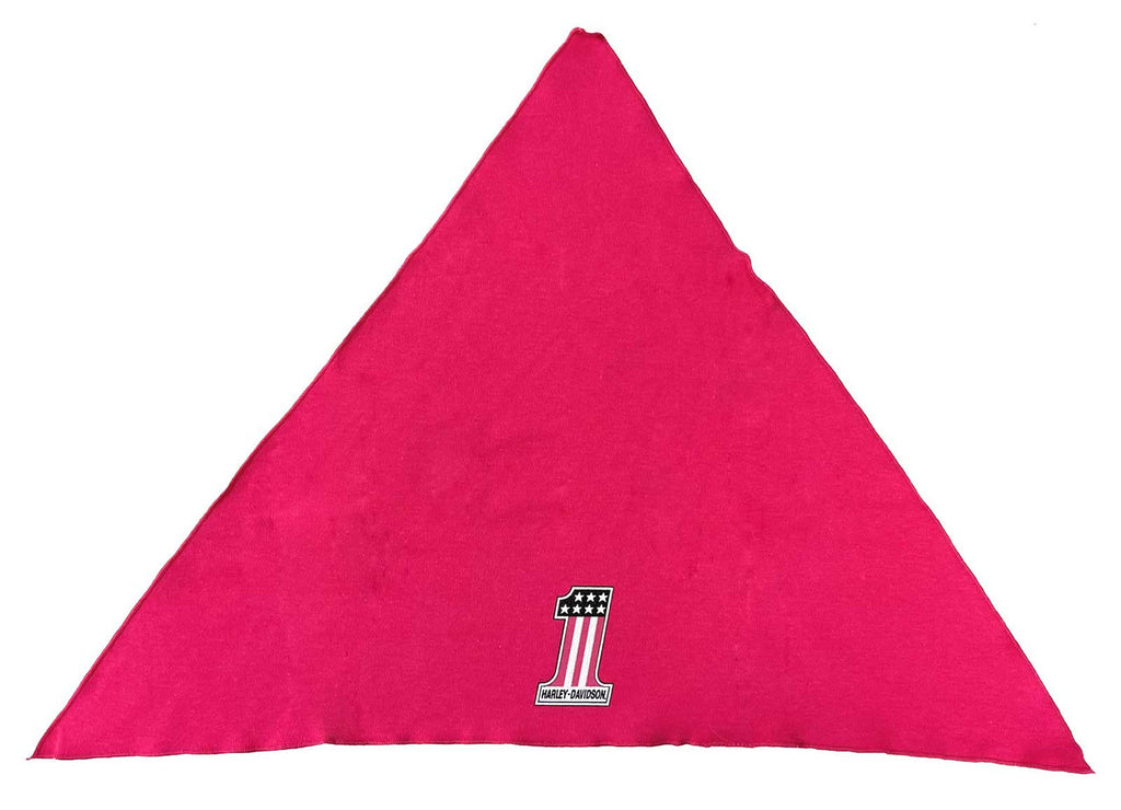Harley-Davidson® Baby Girls' Hot Pink Printed H-D Creeper & Doo Rag Set - Gray