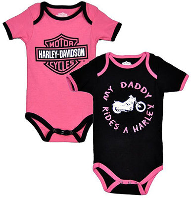 Harley-Davidson® Girls' 2-Pc Creeper Set | My Daddy Rides a Harley