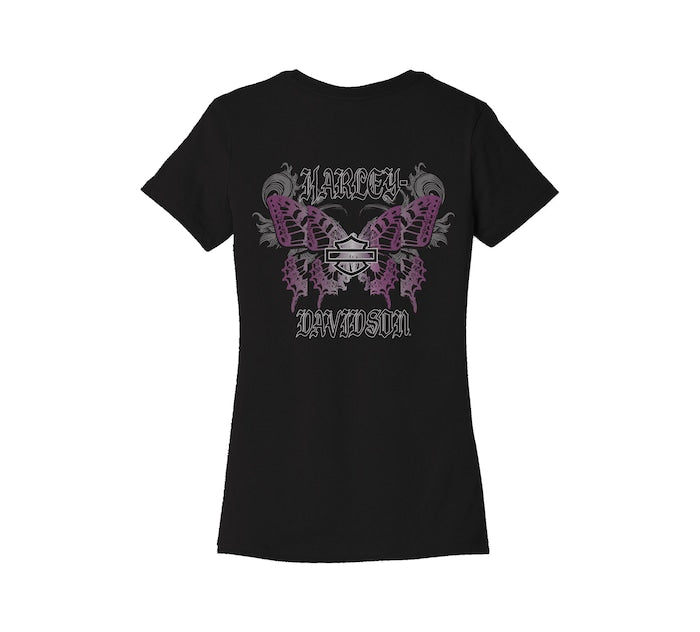 Women's Forever Harley Davidson Butterfly Graphic Tee