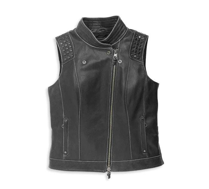 Women’s Electra Studded Leather Vest