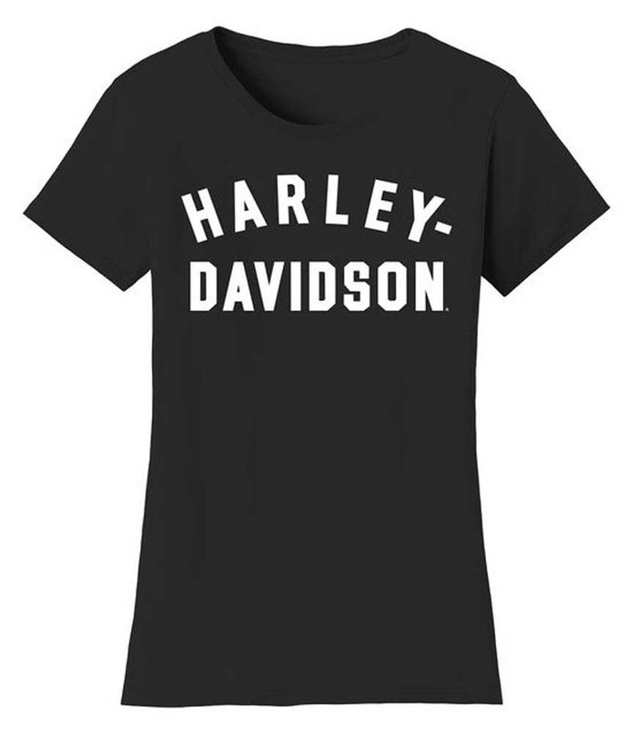 Harley-Davidson® Women's Forever Racer Font Short Sleeve Tee - Black