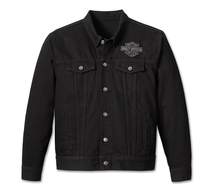 Black Men's Harley Davidson Denim Jacket