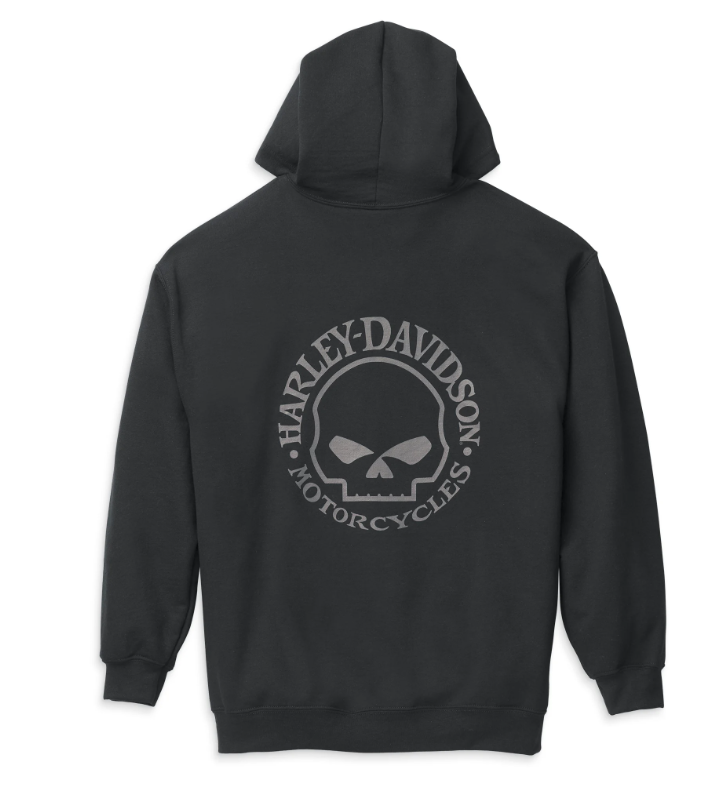 Men's Skull Graphic Zip Front Hoodie