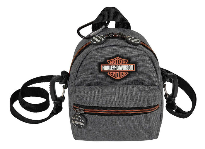 Harley-Davidson® Bar & Shield Logo Mini-Me Small Backpack, Heather Gray