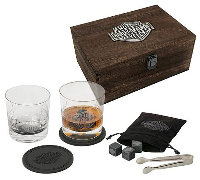 Premium Whiskey Glass Gift Set | Includes Wooden Storage Box