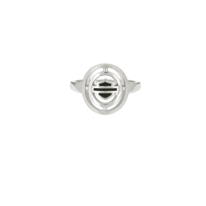 Harley-Davidson® Women's Sterling Silver B&S Circle Ring