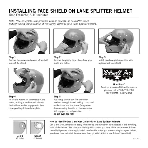 Lane Splitter Gen 2 Shield - Clear