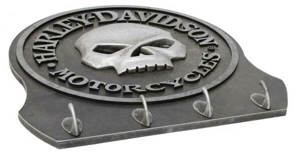 Harley-Davidson® Sculpted 3D Willie G Skull Key Rack, Textured Finish