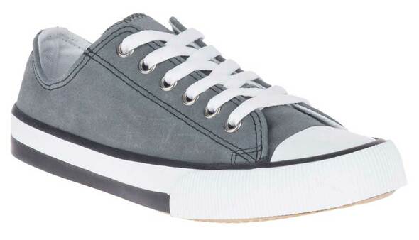Harley-Davidson® Women's Burleigh Grey Leather Athletic Sneakers