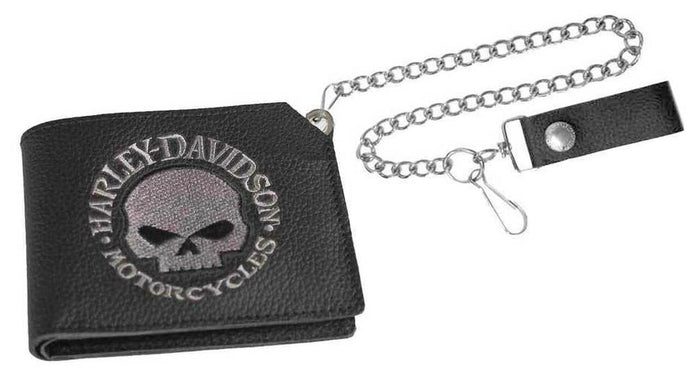 Harley-Davidson® Mens Embroidered Willie G Skull Trucker Short Wallet