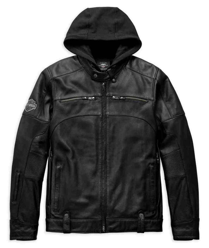 Harley-Davidson® Men's Swingarm 3-IN-1 Leather Jacket, Black