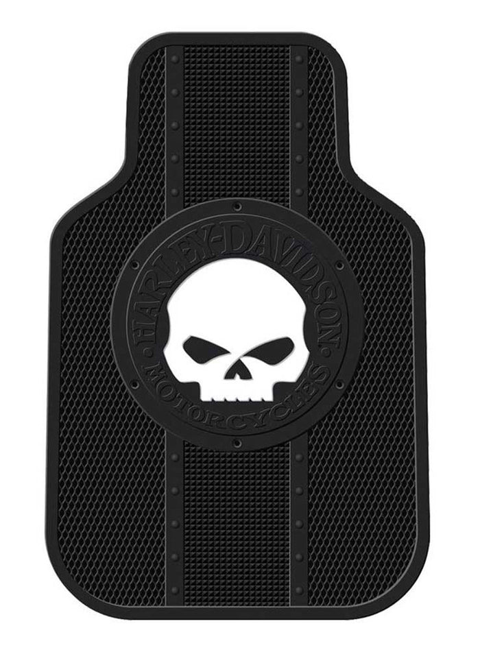 Harley-Davidson® Floor Mats Willie G Skull Universal-Fit Front Set of 2 Mats