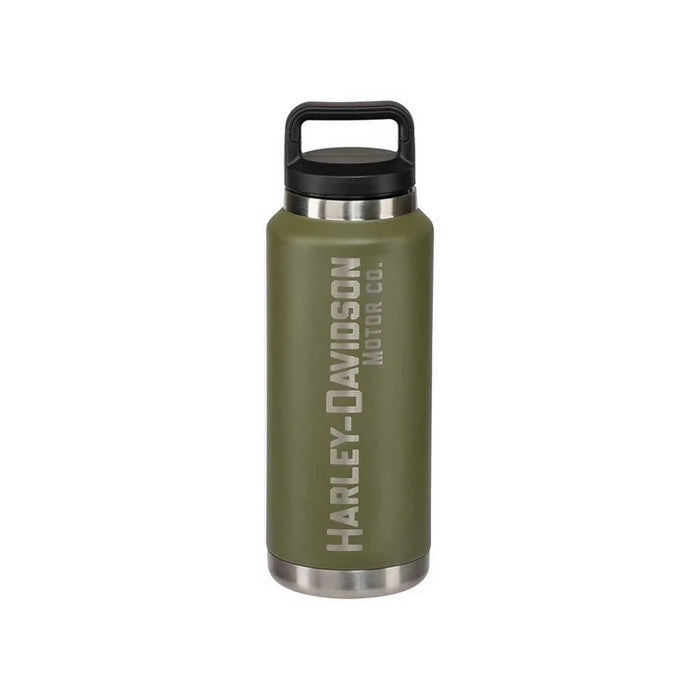 Harley-Davidson® Motor Co. Water Bottle, Double-Wall Stainless Steel - Green