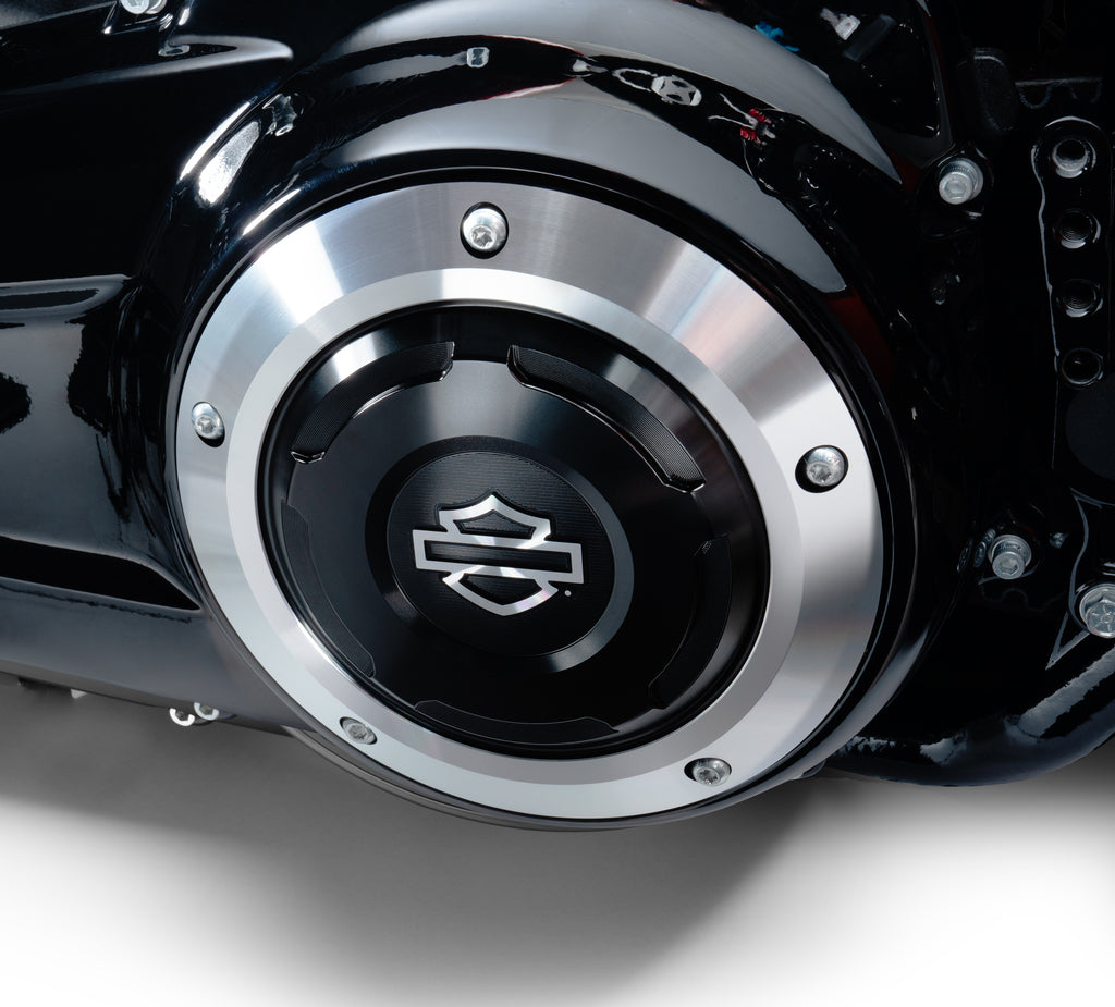 Harley-Davidson Switchback Derby Cover Clear Anodized