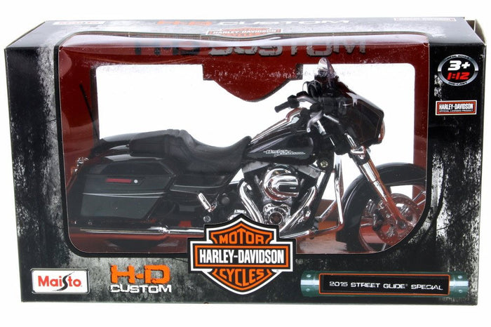 1:12 Harley-Davidson 2015 Street Glide Special -- Black -- Maisto Motorbike