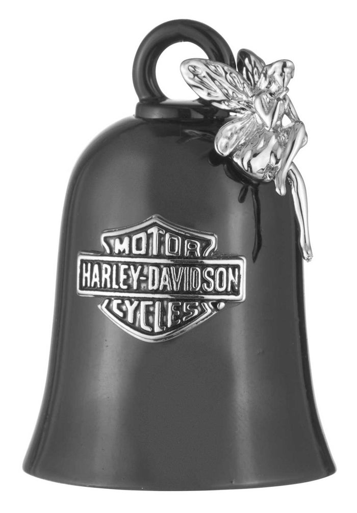Harley-Davidson® Bar & Shield Fairy Charm Brass Ride Bell, Matte Black Finish