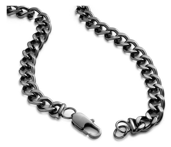 Harley-Davidson® Men's 24 in. Bar & Shield Stud Pendant Necklace, Stainless Steel