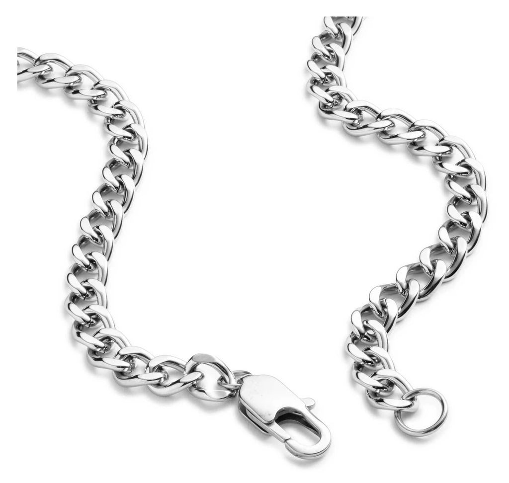 Harley-Davidson® Men's 24 in. Bar & Shield Script Chain Necklace, Stainless Steel