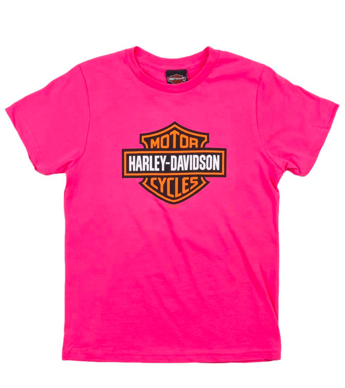 Harley-Davidson Girls' Bar & Shield Dealer Tee Pink 40291581