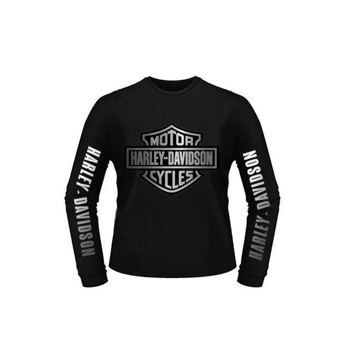 Perth Harley-Davidson® Long Sleeve Dealer Tee - Bar & Shield Silver