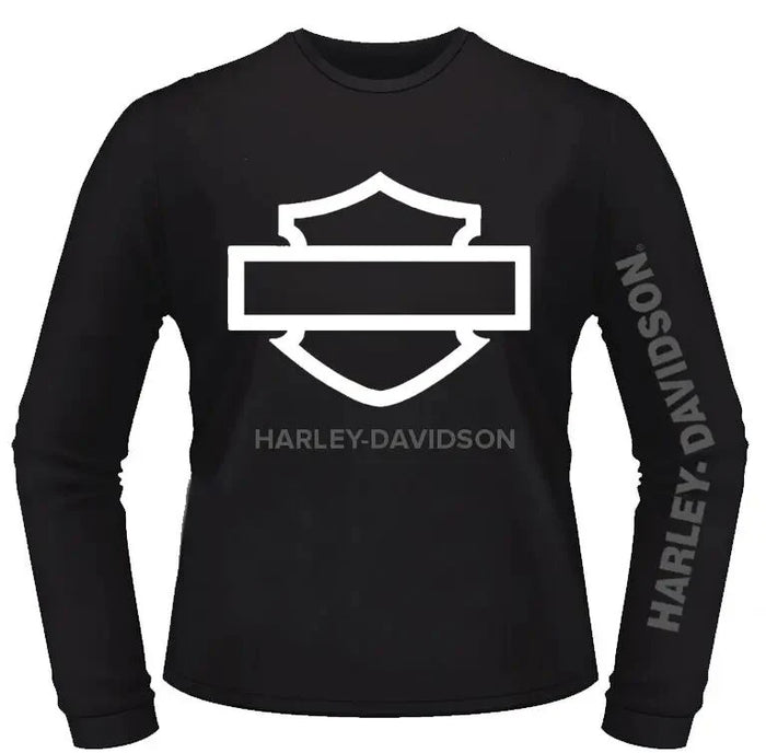 Perth Harley-Davidson® Long Sleeve Dealer Tee - White B&S Outline