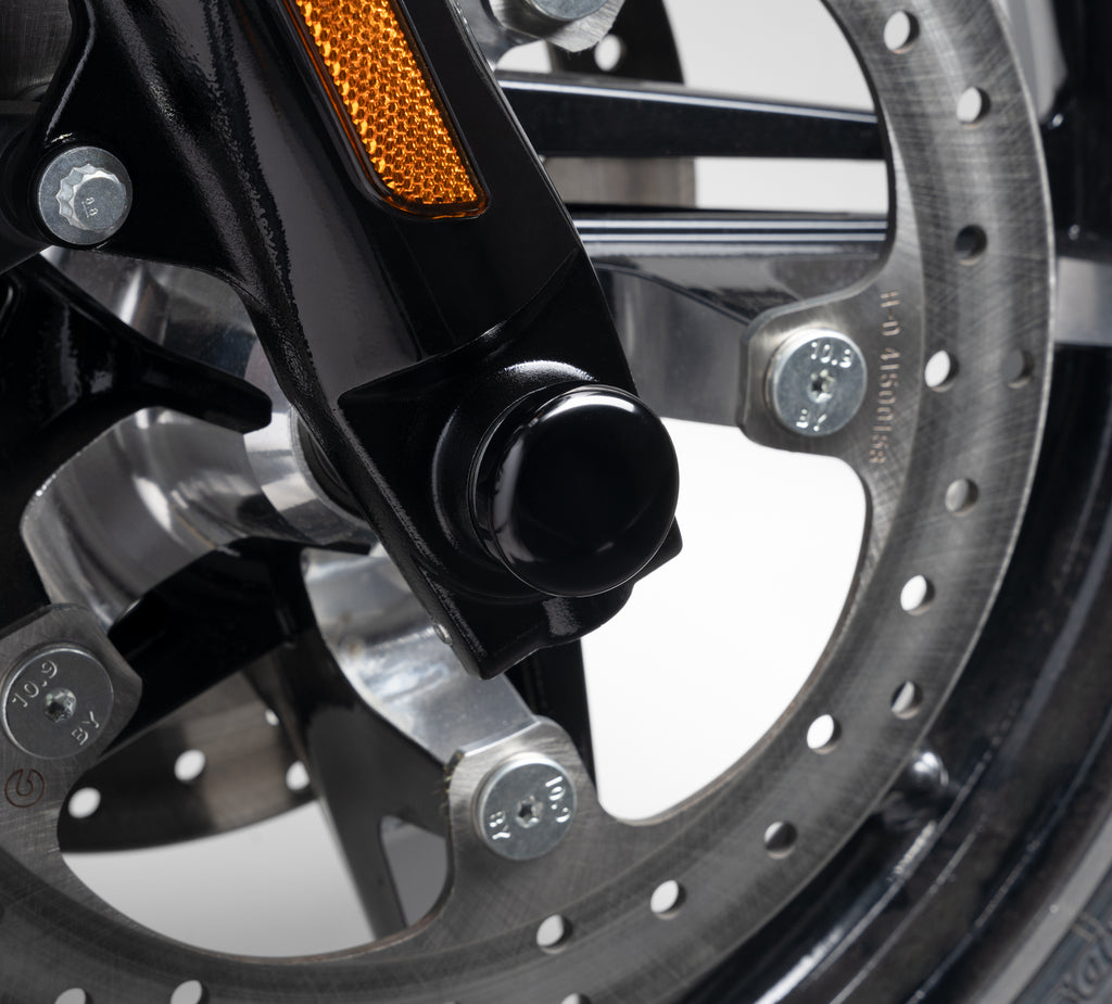 Harley-Davidson Front Axle Nut Covers Gloss Black