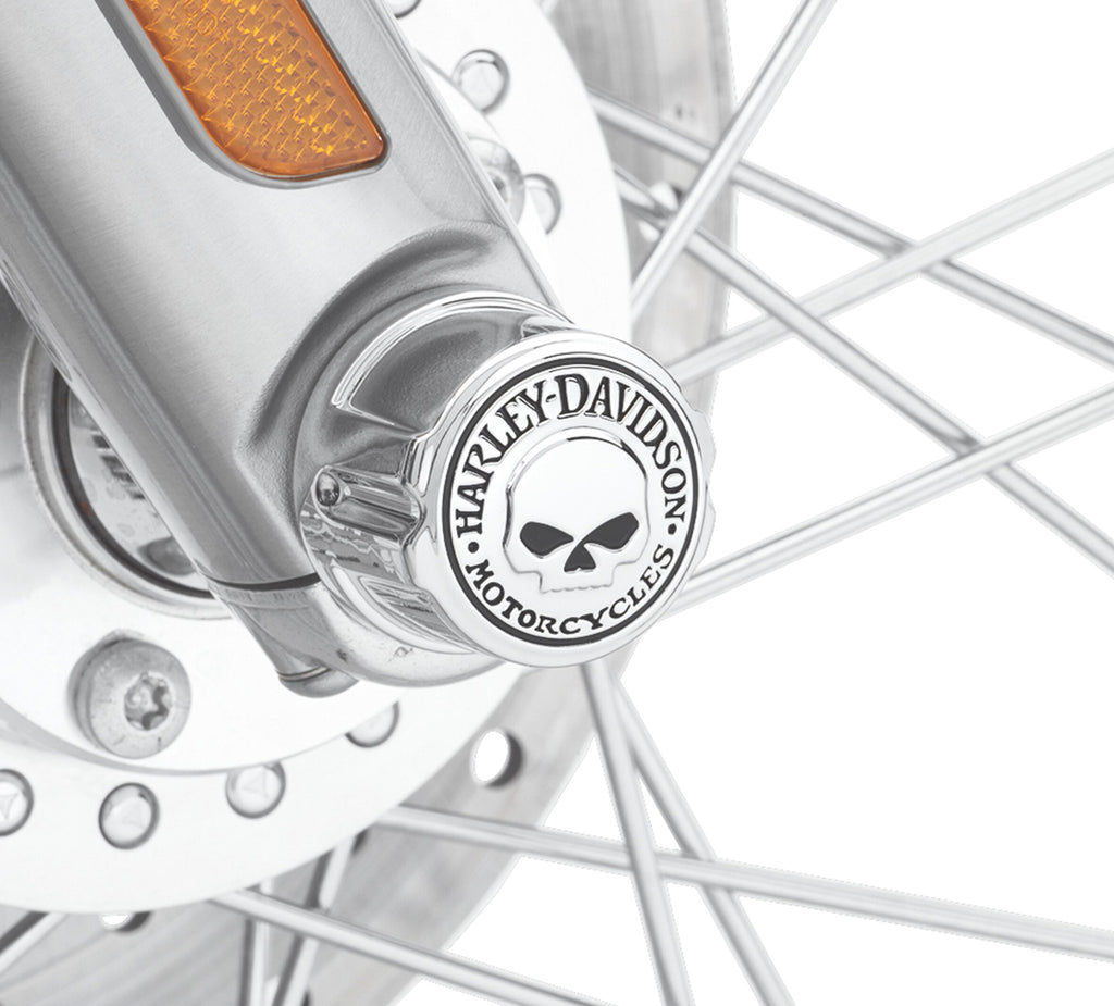 Harley-Davidson Willie G Skull Front Axle Nut Covers