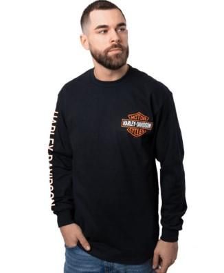 HARLEY-DAVIDSON BAR & SHIELD BLACK LONG SLEEVE T-SHIRT - DEALER