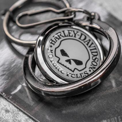 Harley-Davidson® Willie G Skull Spinner key ring