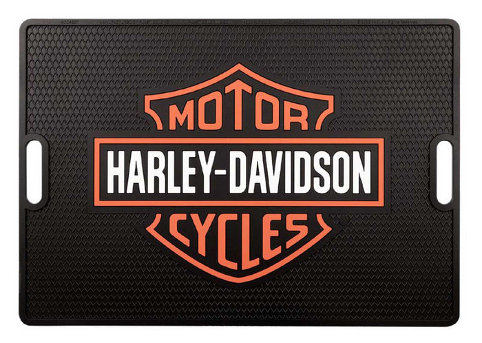 Harley-Davidson® Bar & Shield Logo Action Utility Work Mat - Black Rubber