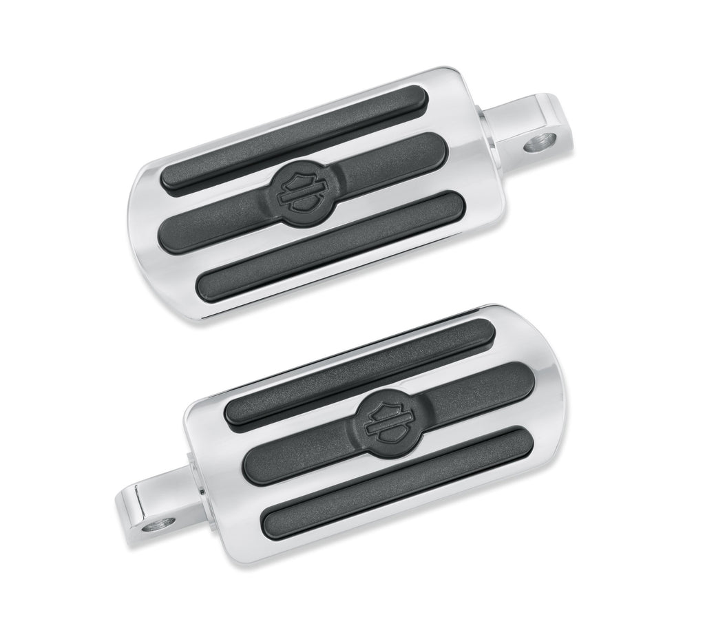 Harley-Davidson Chrome and Rubber Custom Footpegs Large Chrome