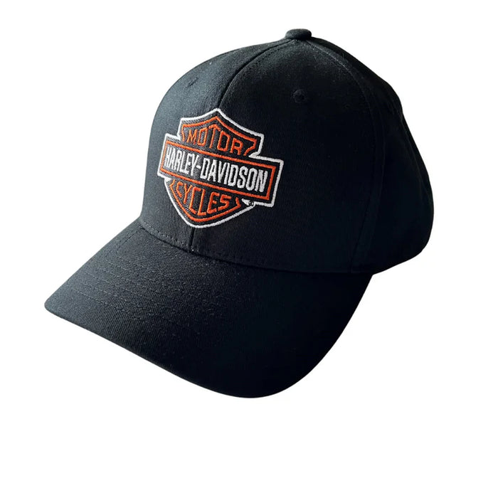 Perth Harley-Davidson® Snapback Bar & Shield Stretch Fit Cap - Black/Orange