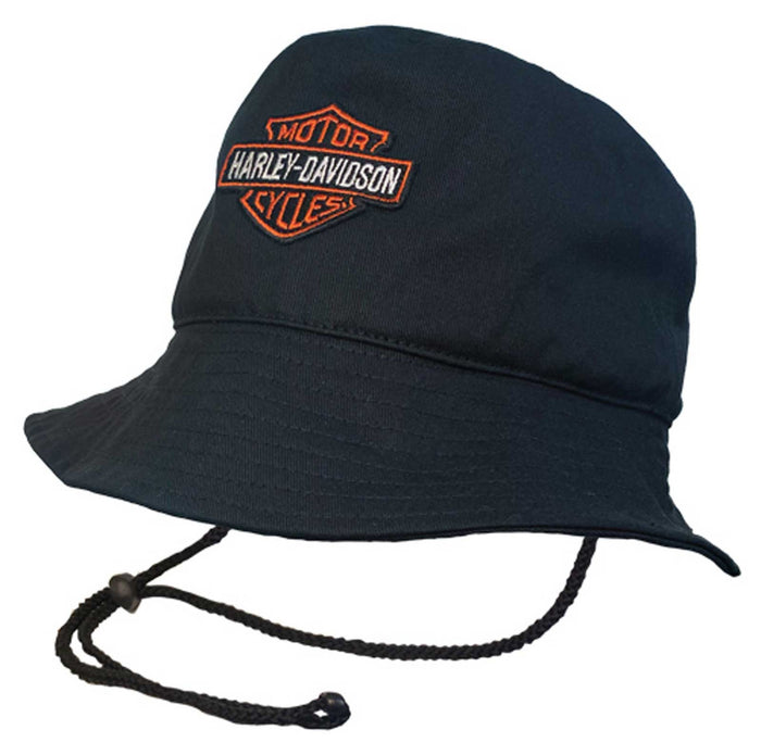 Harley-Davidson® Primary Embroidered Bar & Shield Logo Bucket Hat - Black