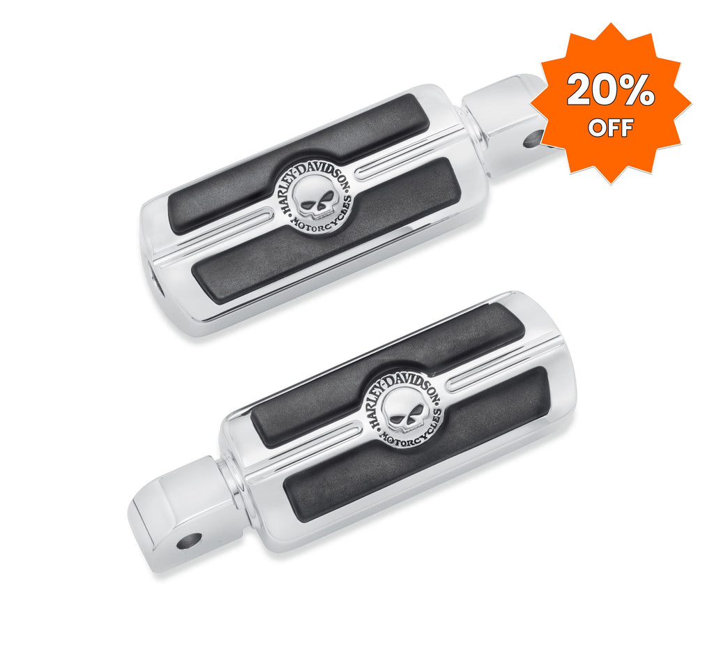 Harley-Davidson Willie G Skull Passenger Footpegs Chrome - 20% OFF