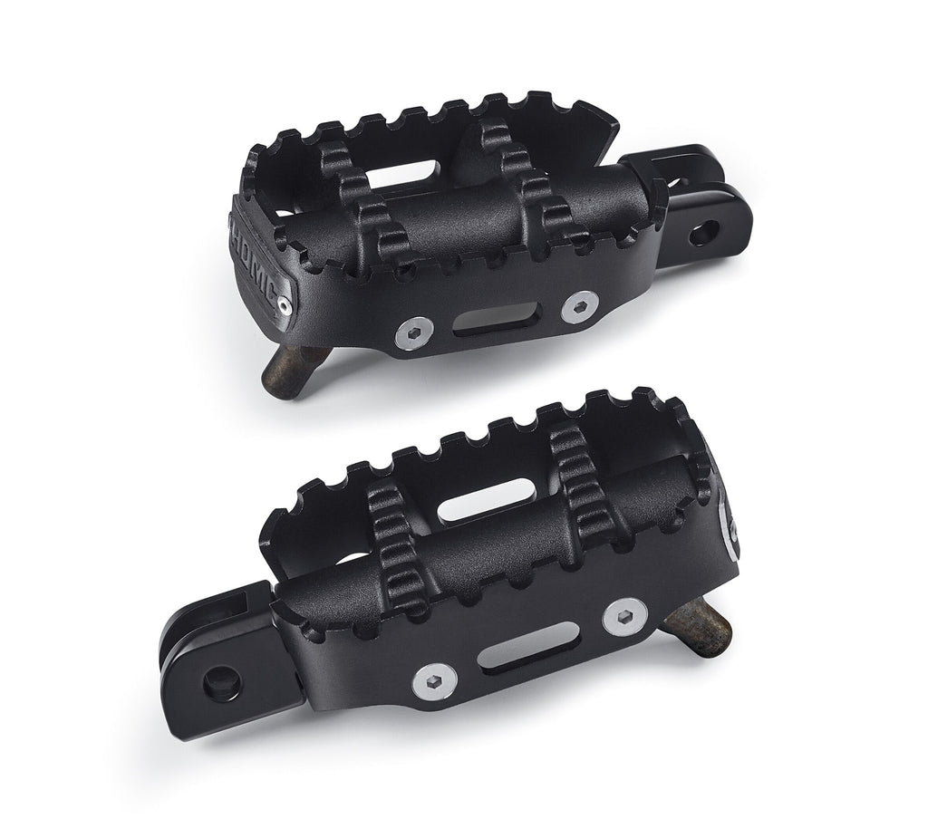 Harley-Davidson 80GRIT Rider Footpegs with Wear Peg Black Anodized