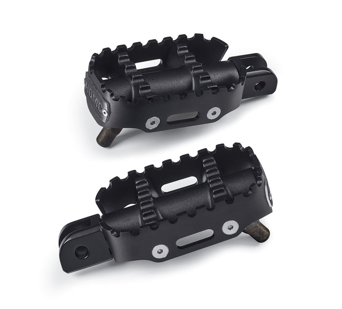 Harley-Davidson 80GRIT Rider Footpegs with Wear Peg Black Anodized